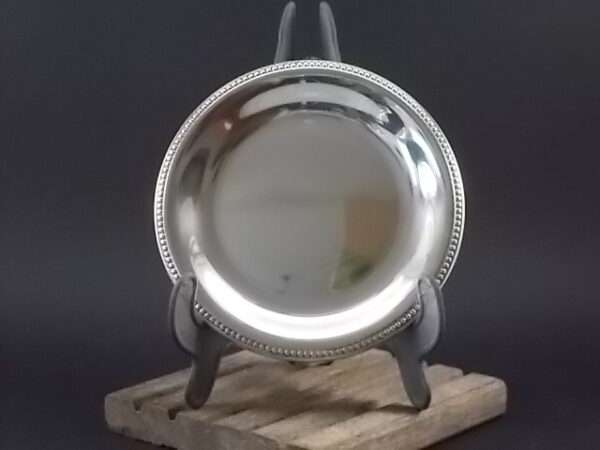 Assiette à Pain "Perles", en Métal Argenté 5g, poinçon Coupe. De Sté NPA - Orfèvrerie de France