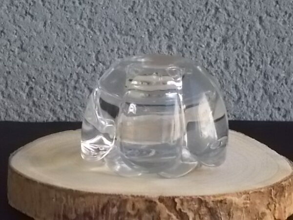 Bougeoir "Adria", en Cristal, 24 % de plomb translucide. Forme Fleur à double rangée de Pétales. De Royal Crystal Rock, Italy.