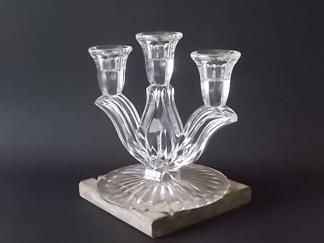 Candélabre "Fleur de Lys" en cristal