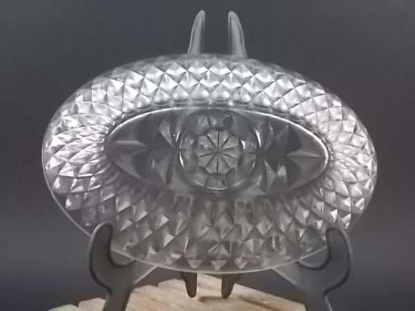 Grande coupelle Ovale "Lulli", en verre trempé translucide moulé pressé. De la Marque Vereco France