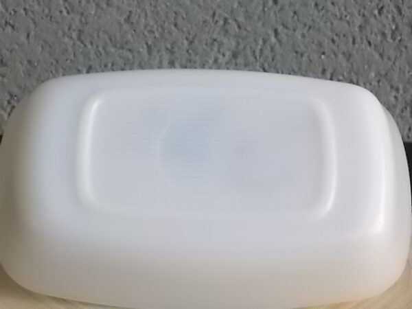 Coupelle rectangulaire "Aubépines", en verre Opale et motif floral. De la Marque Arcopal France