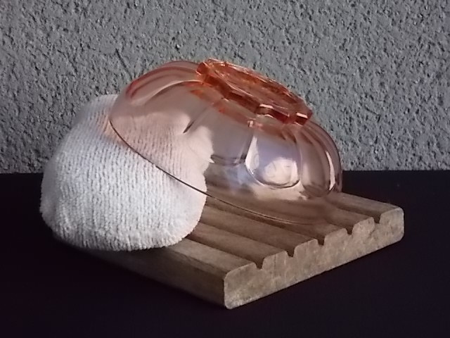 Coupelle ronde en verre Rose Saumoné – Image 6