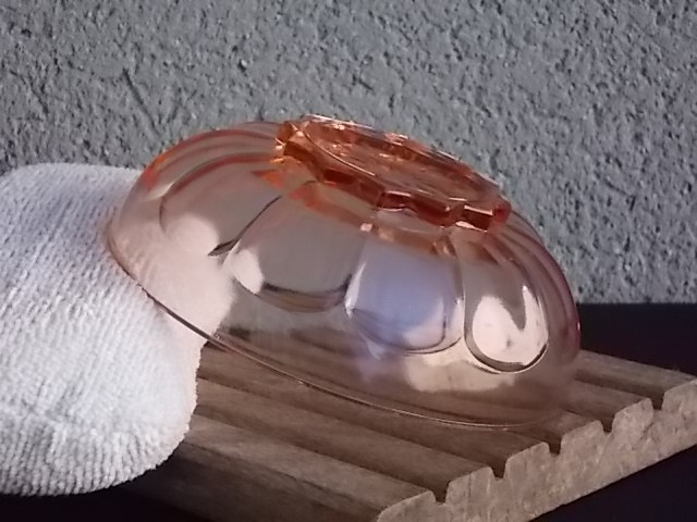 Coupelle ronde en verre Rose Saumoné – Image 10