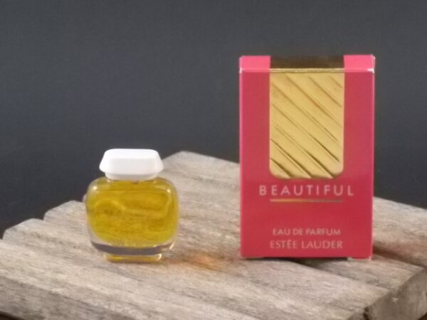 Beautiful, miniature EdP 3,5 ml, avec sa boite. Parfum créé en 1986. De la maison Estée Lauder