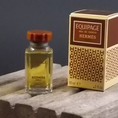 Equipage, miniature d' Eau de Toilette 10 ml avec sa boite. Lancé en 1970. De la maison Hermès Paris.