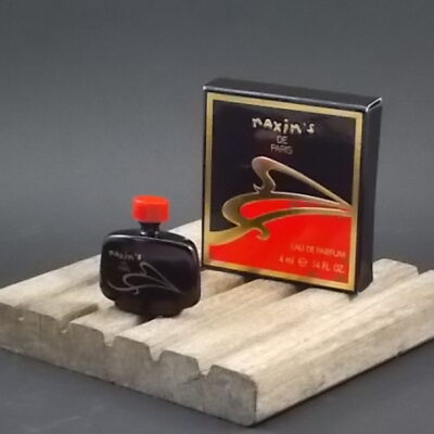 Maxim's Miniature EdP 4 ml, avec sa boite. Parfum crée en 1984. De la maison Maxim's de Paris