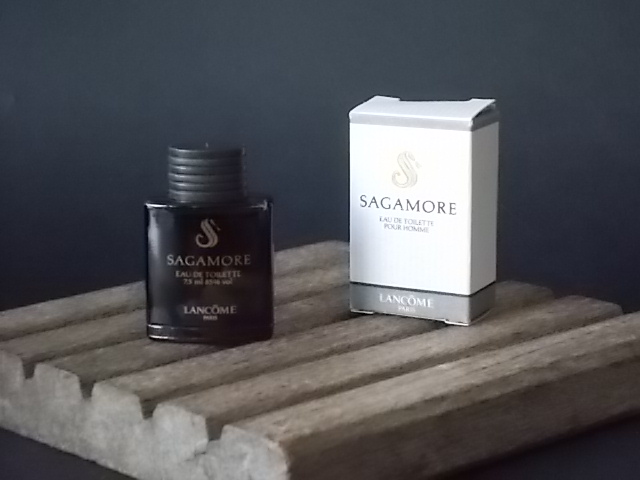 Sagamore, miniature EdT Homme 7,5 ml, avec sa boite. Créé en 1986. De la maison Lancôme.
