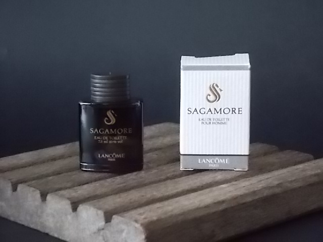 Sagamore, miniature EdT Homme 7,5 ml, avec sa boite. Créé en 1986. De la maison Lancôme.