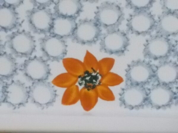 Petit plateau "Bénédicte", en faience Ivoire, à motif floral peint à la main. De la Manufacture de Sarreguemines