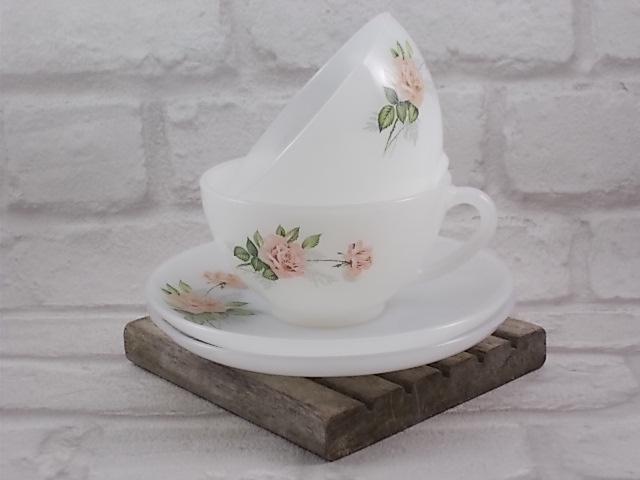 Lot De 3 Grandes Tasses Arcopal Vintage - Blanches, Idéales Pour Le Petit-déj