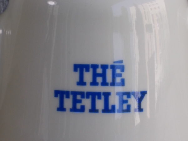Théière "Thé Tetley" individuelle de Bistrot. Article Publicitaire. De la Manufacture Pillivuyt France