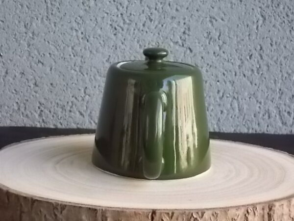 Théière individuelle, en céramique Vert Sapin. Modèle 732. De la Manufacture Pillivuyt France.