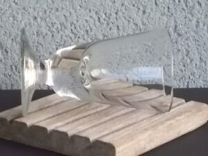 Verre à Absinthe "Trompe-Œil", en verre soufflé épais à double fond de Bistro